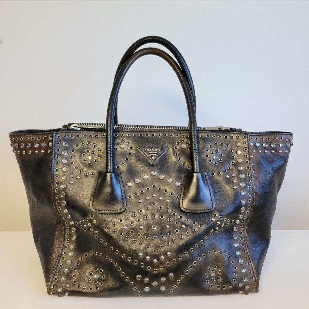 Prada Black Studded Women's Bag